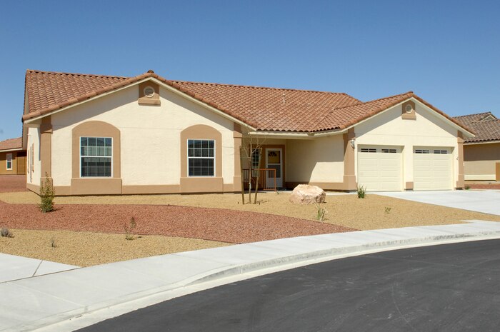 The Landings at Nellis Air Force Base, Nev., have just opened the new senior noncommissioned officer housing with the first of 114 families moving in March 27.  An open house will be held April 6-8 for anyone who would like to view the new homes. (U.S Air Force photo by Staff Sgt. Taylor Worley) 