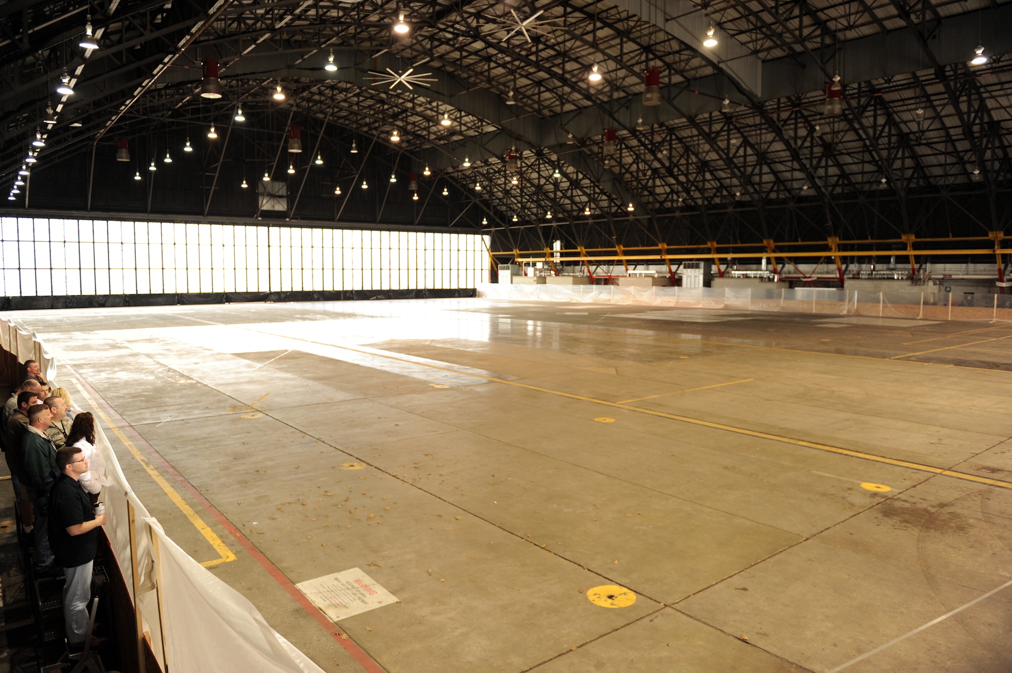 SCOTT AIR FORCE BASE. Ill. -- A before view of Hangar 1 prior to testing the new fire suppression system in the hangar March 24. (U.S. Air Force photo/Staff Sgt. Paul Villanueva II)