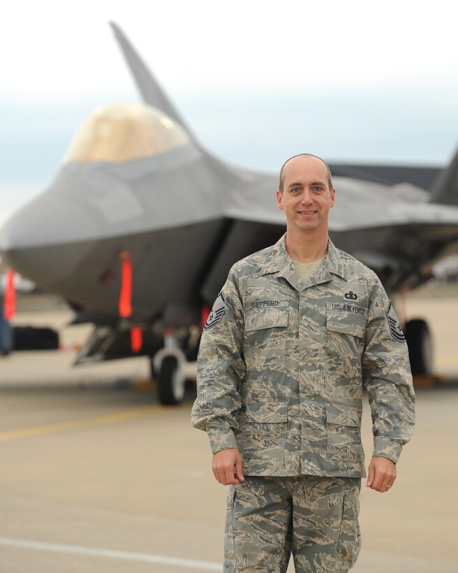 SOUTHWEST ASIA -- Master Sgt. Mike Shepperd is currently deployed from Langley with the USAF Heritage of America Band ensemble, Oasis. He said the highlight of his deployment has been meeting the extraordinary people behind the lines on the war on terror. (U.S. Air Force photo/Senior Airman Vernon Young)