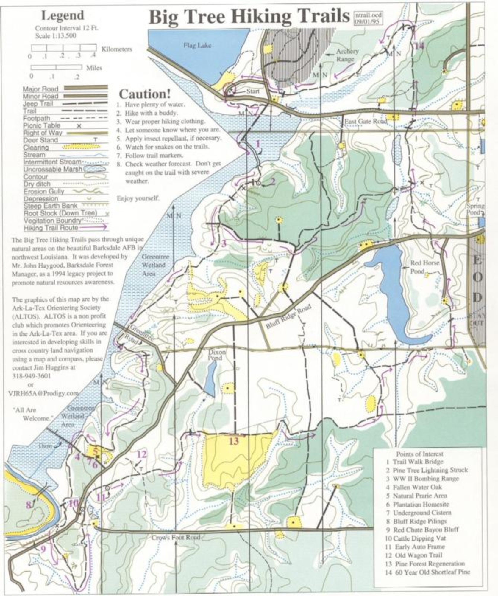 A map of the East Reservation trails.