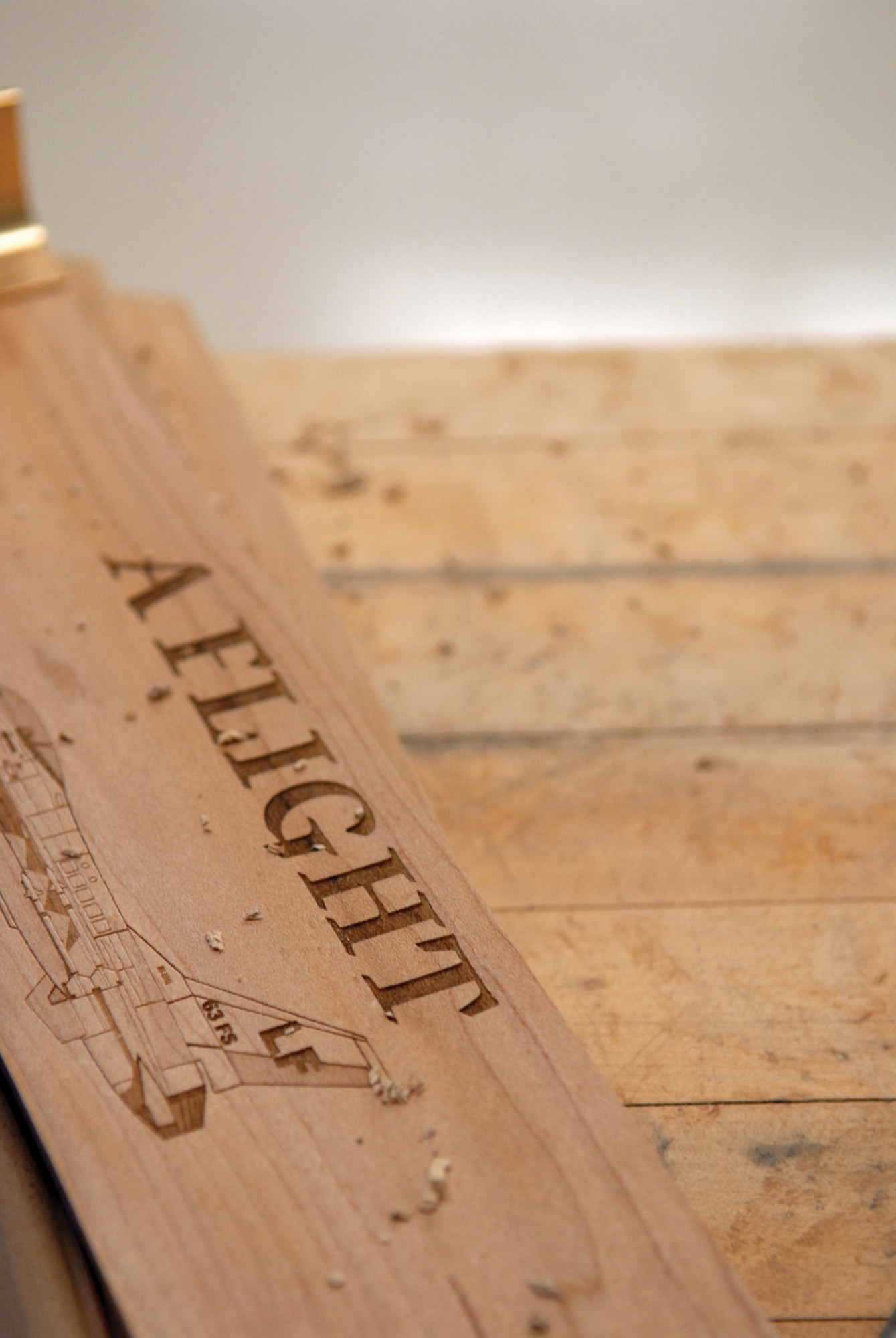 A wood etching work in progress.(photo/ Deborah Silliman Wolfe)