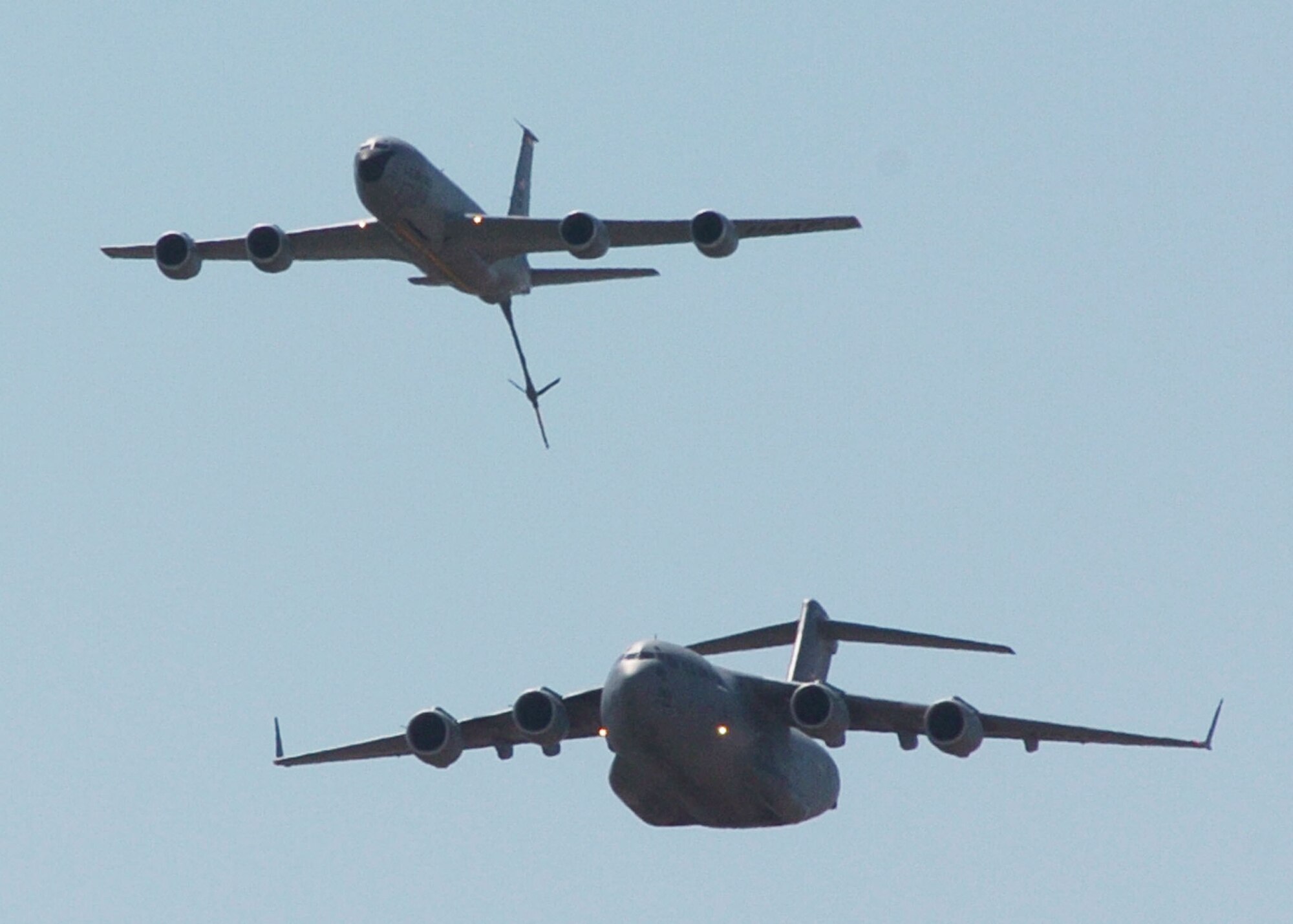 In the future Air Force reservists will help the 97th Air Mobility Wing train crew members on KC-135 Stratotanker (above) and C-17 Globemaster (below). An Air Force Reserve Command associate unit is slated to stand up at Altus Air Force Base, Okla., in 2010. (U.S. Air Force photo/Airman 1st Class Marianne E. Lane)