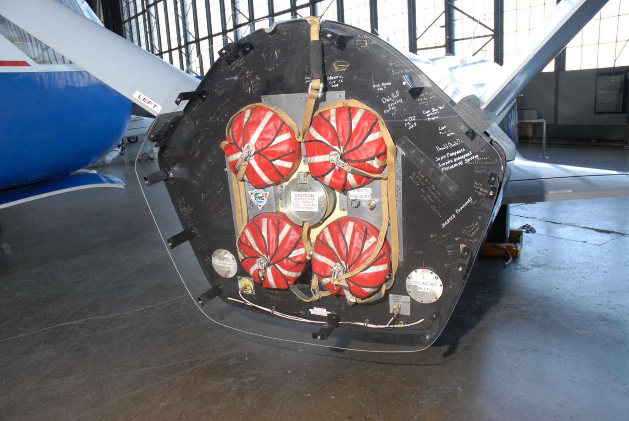 DAYTON, Ohio - The rear view of the X-40 on display in the Research & Development Gallery at the National Museum of the U.S. Air Force. (U.S. Air Force photo)