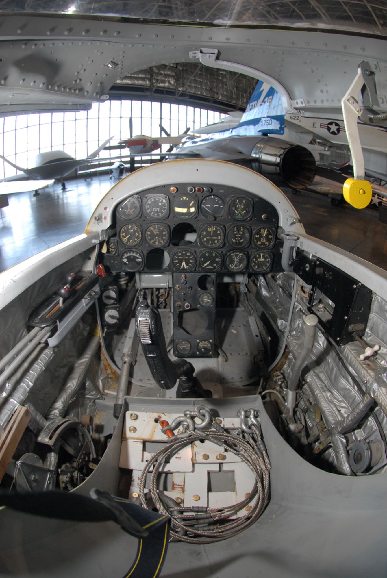 DAYTON, Ohio - The cockpit of the Northrop X-4 in the Research & Development Gallery at the National Museum of the U.S. Air Force. (U.S. Air Force photo)
