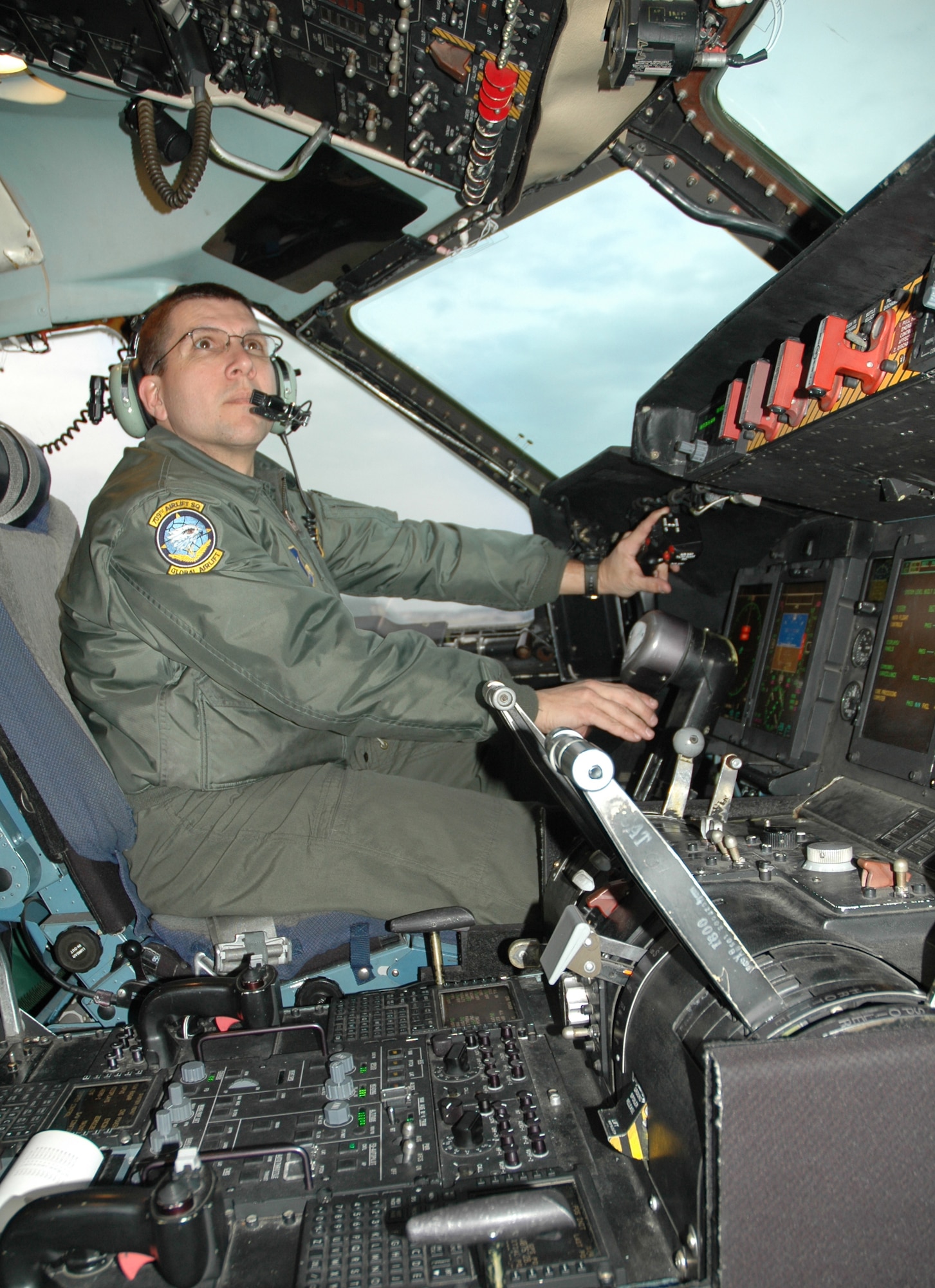 Master Sgt. John Witzke, 709th Airlift Squadron flight engineer, checks the C-5 Galaxay's wing movement during the pre-flight inspections prior to flying a training missio in February. The C-5 flying squadron will be losing many flight engineers due to upcoming retirements and is looking for a few good Airmen to cross train into the career field. (U.S. Air Force photo/Senior Airman Deb Robinson)