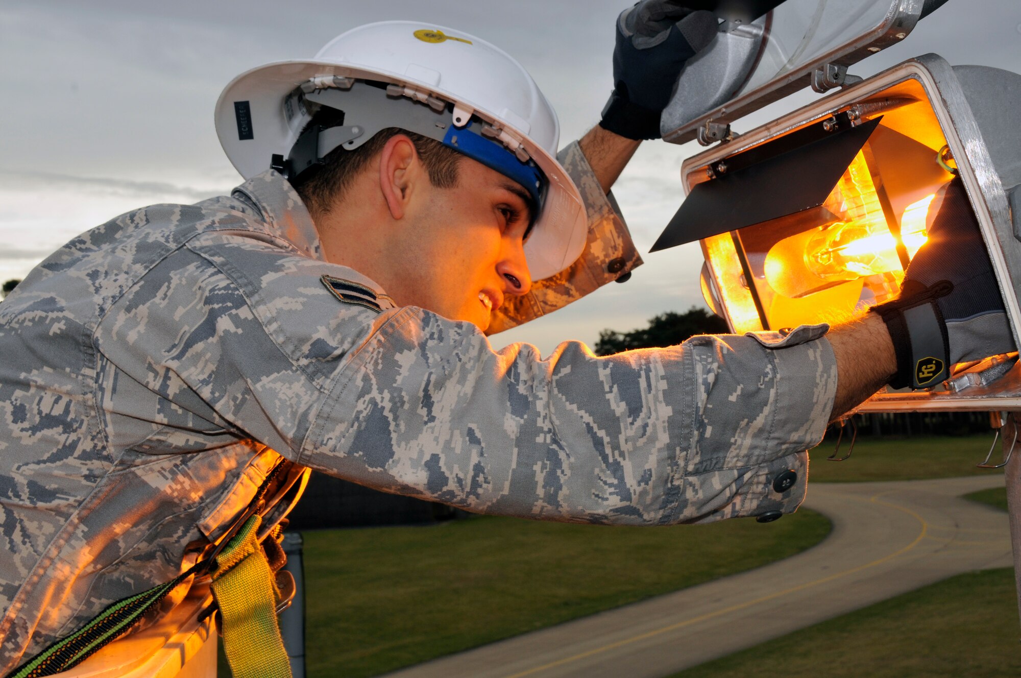Airman 1st Class Nicholas Scheerer, 48th Civil Engineer Squadron electrical systems apprentice, was nominated for the Liberty Spotlight by his chain of command because he practices the Air Force core value of "Excellence in All We Do". 