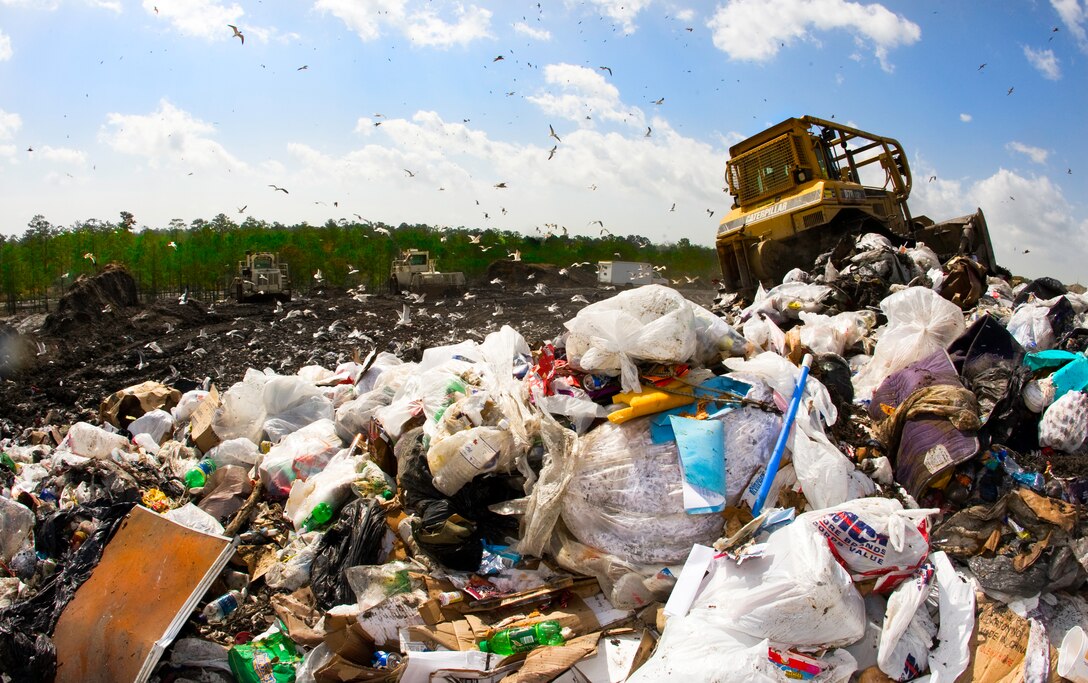 The trash pictured above, located at the Camp Lejeune Solid Waste and Recycling Facility, will cost $60 a cubic yard to bury at the site and can take centuries to degrade.