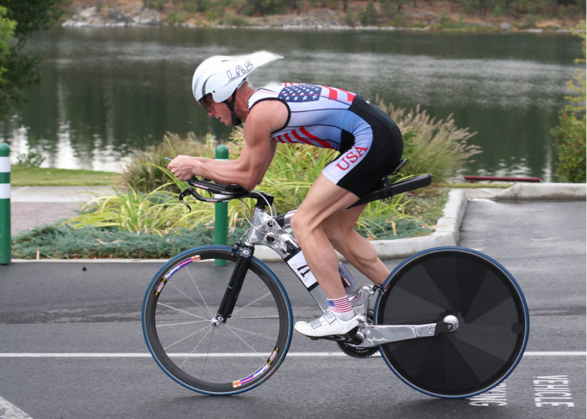 Michael Berquist participates in bike run