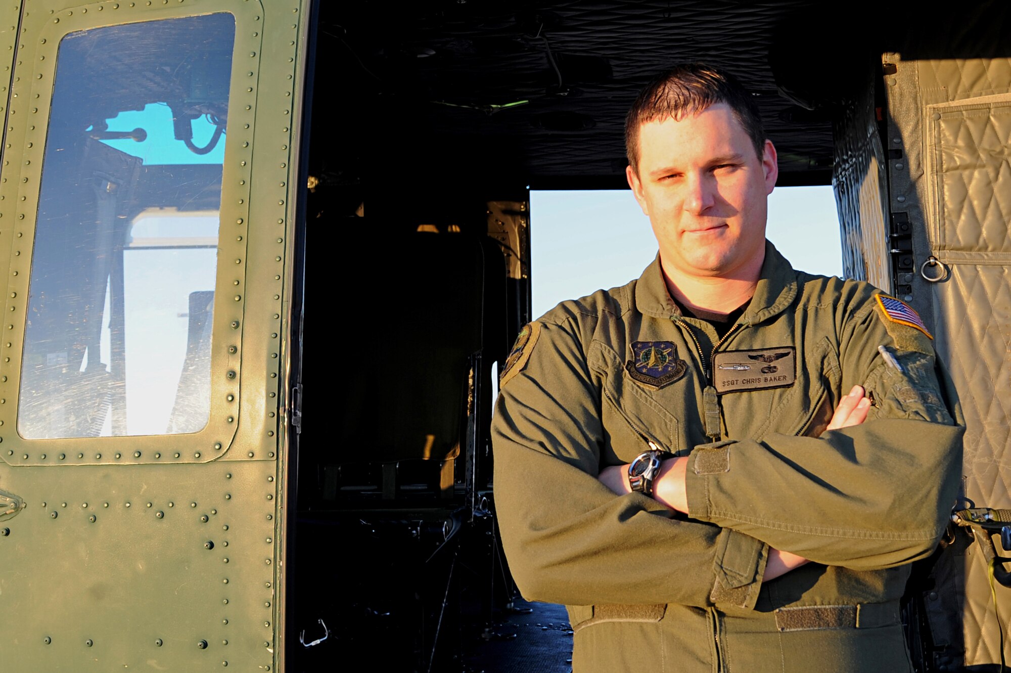 MINOT AIR FORCE BASE, N.D. -- Staff Sgt. Christopher Baker, a UH-1N flight engineer with the 54th Helicopter Squadron, was chosen as the Warrior of the Week. (U.S. Air Force photo by Senior Airman Kelly Timney)