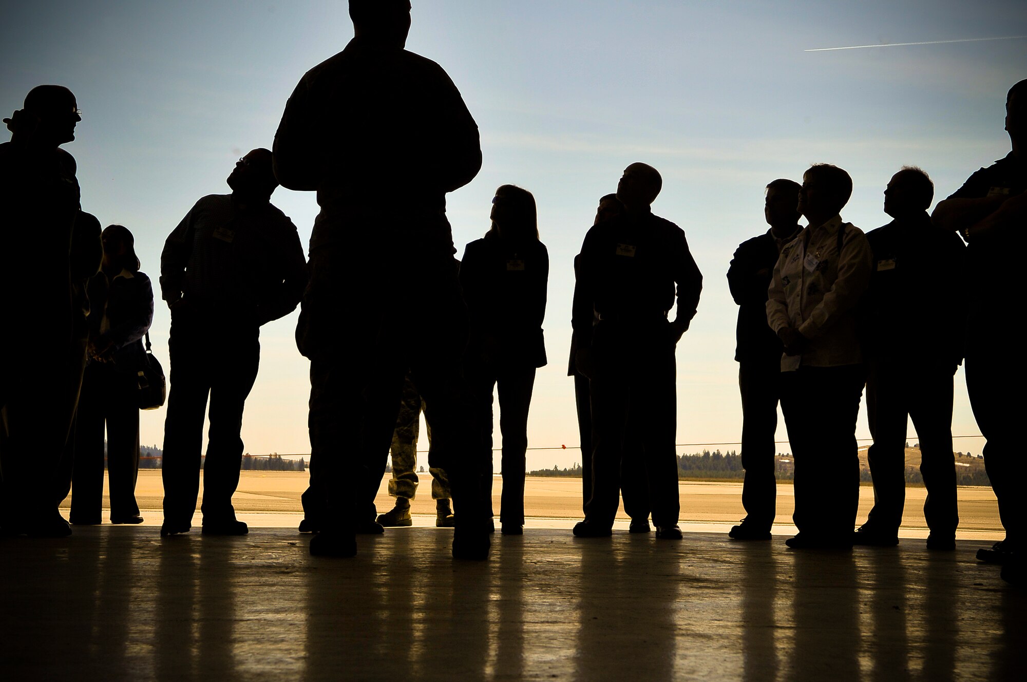 Civic leaders from the Seattle/Tacoma area visited Fairchild April 7 to get acquainted with the mission and tour the base. The tour consisted of visiting various installations and viewing demonstrations, as well as lunch at Club Fairchild. The group stopped at Fairchild en-route to Malmstrom Air Force Base, Mont., as part of their tours of military installations in the northwest. (U.S. Air Force photo/Joshua Chapman)