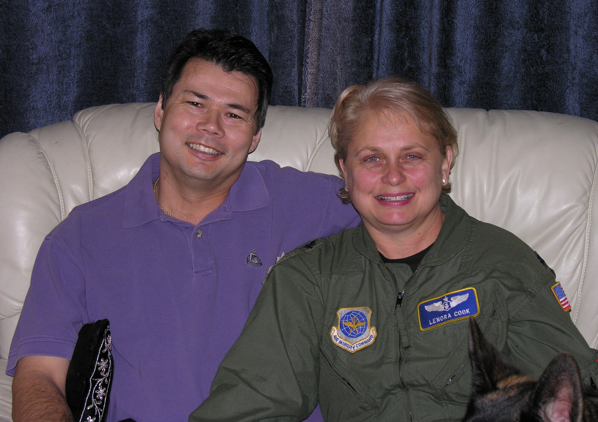 Mike Lehnen and his wife, Lt. Col. Lorena Cook.