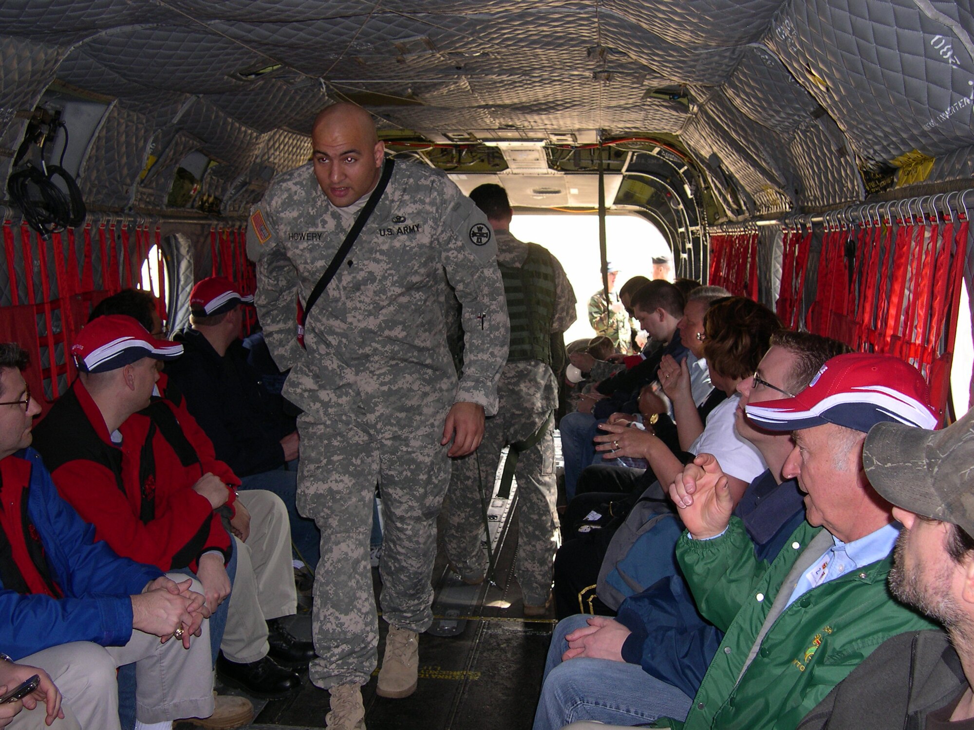 Ohio Guard Boss Lift.  Employers enjoying C-130 flight