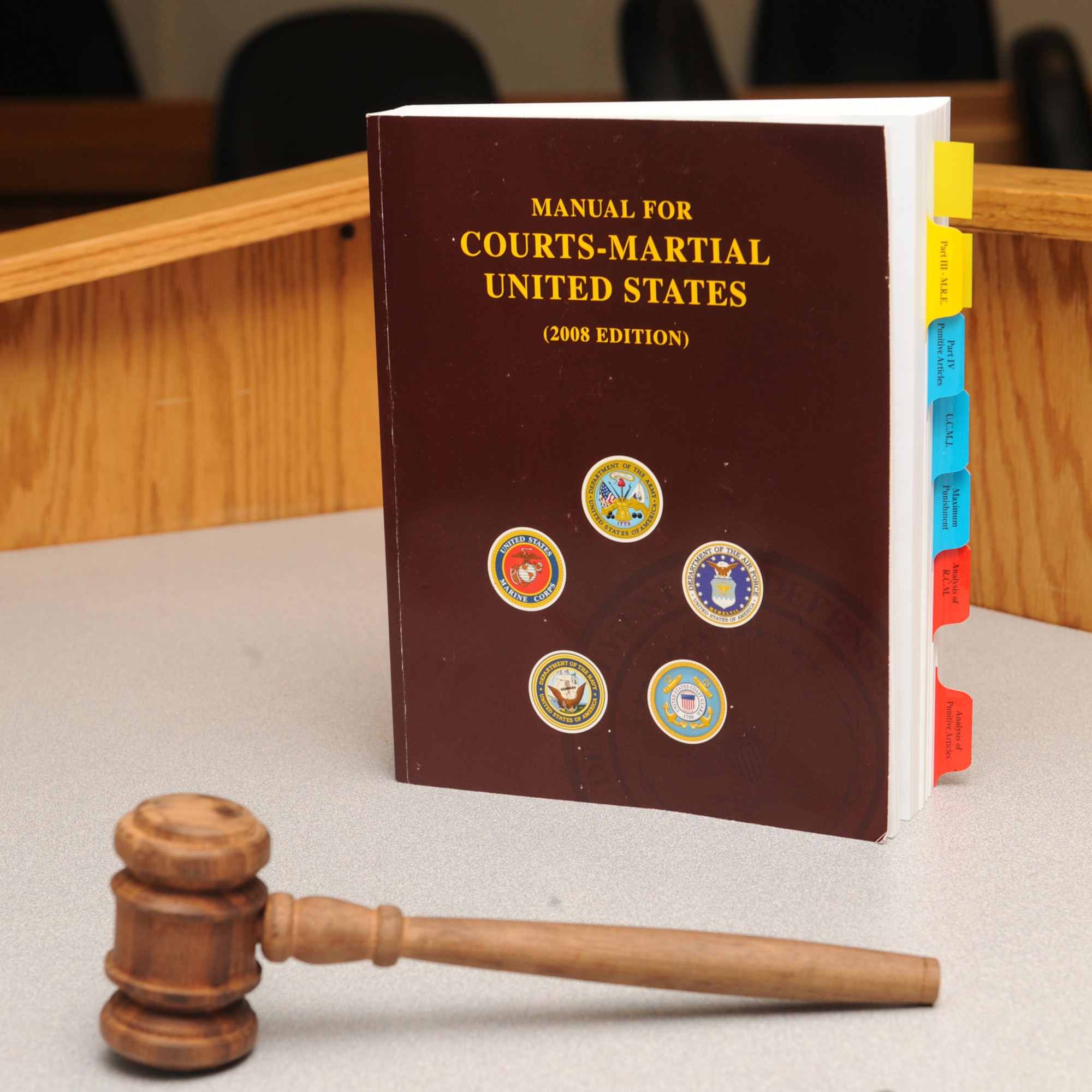 According to base officials, the 4th Fighter Wing Legal Office has seen a rise in drug cases in 2009. The Air Force has zero tolerance for drug use, and offenders will be tried by court martial or military judge. There are three different types of courts martial; general, summary and special. In a general court martial, the maximum punishment for a guilty verdict is higher than that of a summary or special trial. (U.S. Air Force photo by Airman 1st Class Whitney Lambert)        

