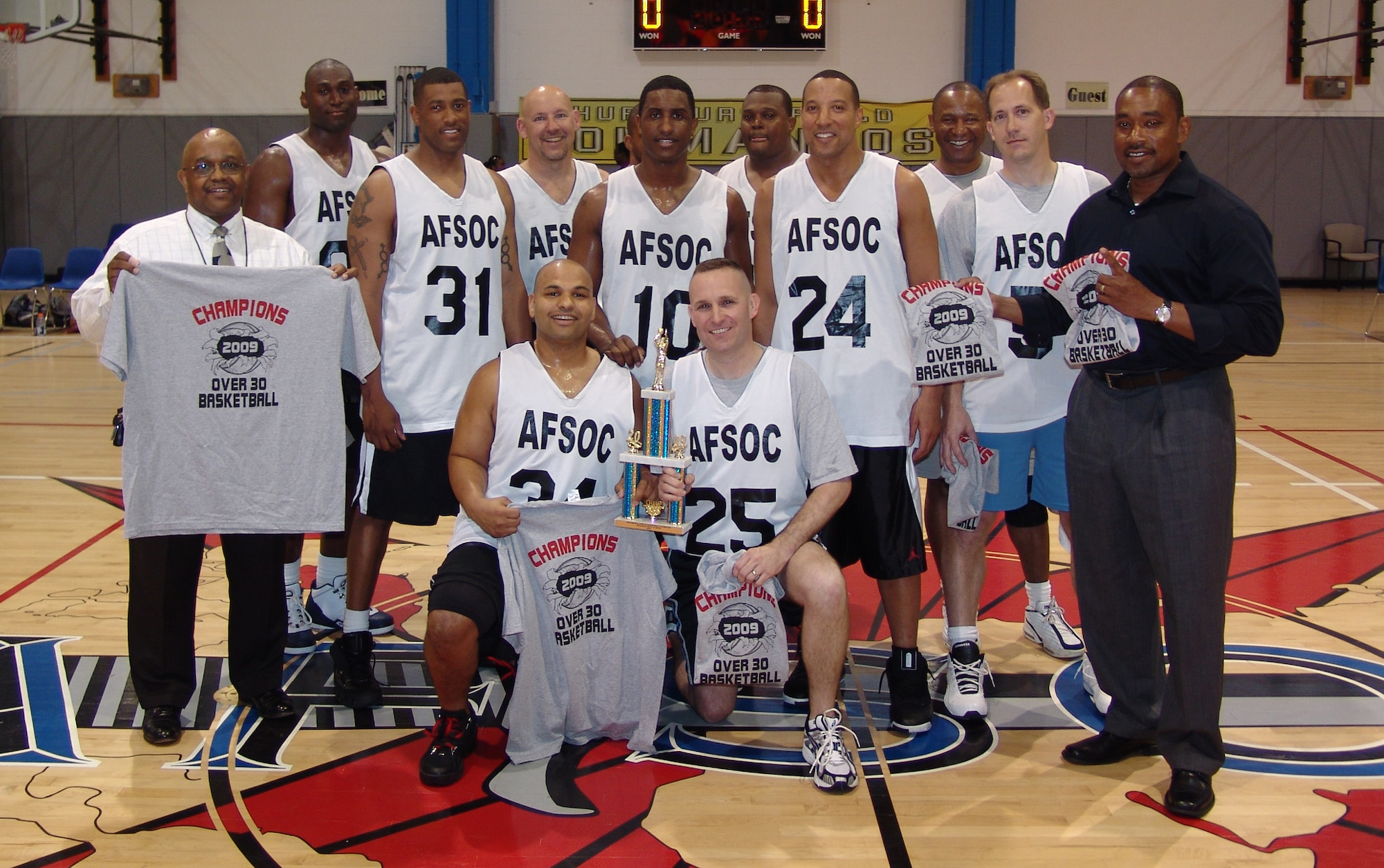 Headquarters AFSOC over 30 basketball team wins 4th title > Hurlburt