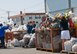 MISAWA, Japan -- Large trash bins overflow with trash and recyclables collected during the annual Misawa port and beach clean up April 11, 2009. Members of Misawa Air Base and the local community collected 10 tons of trash druing the beach cleanup.(U.S Air Force photo by Staff Sgt. Araceli Alarcon)