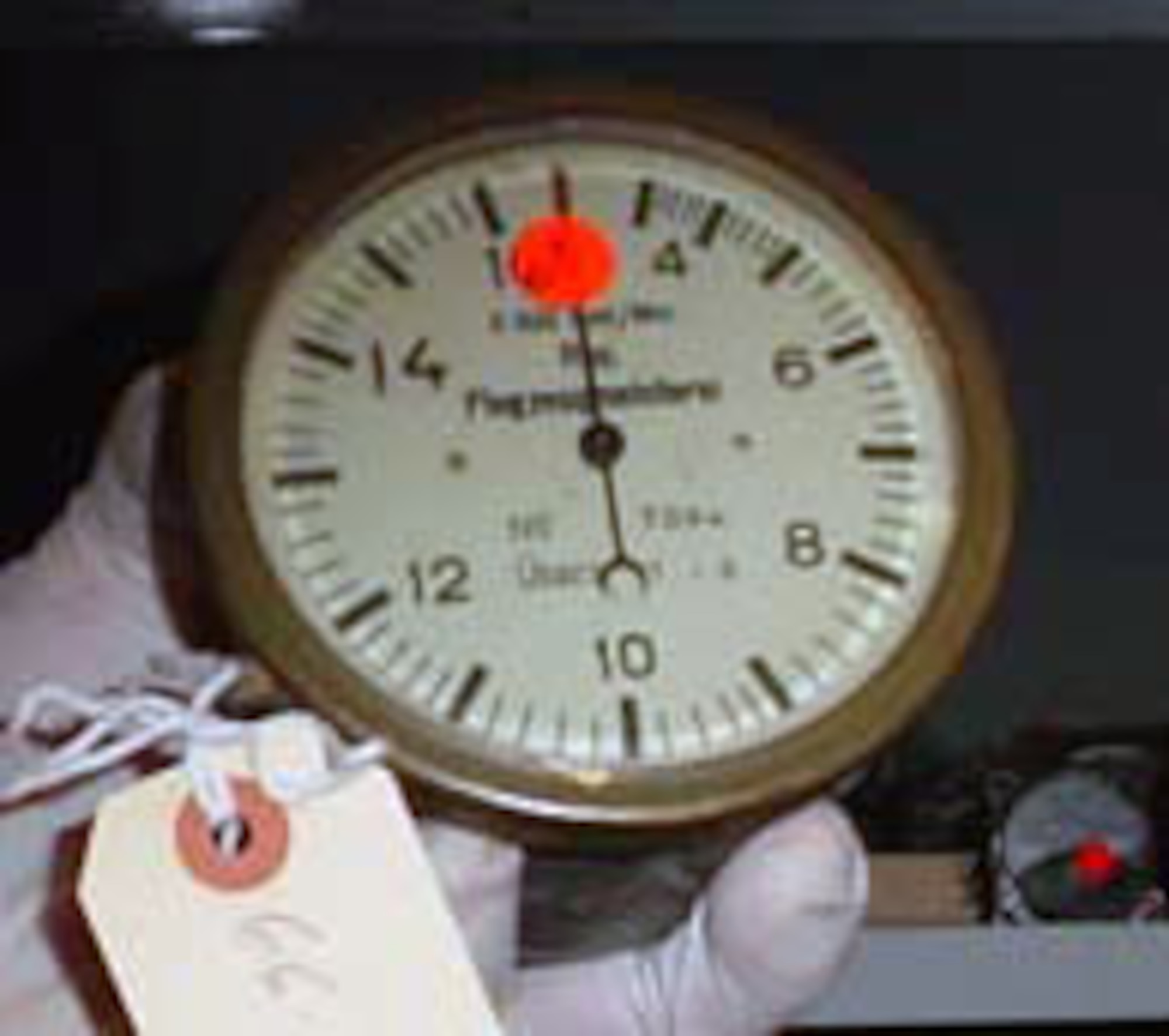 This tachometer is part of the museum's Eddie Rickenbacker collection. (U.S. Air Force photo)