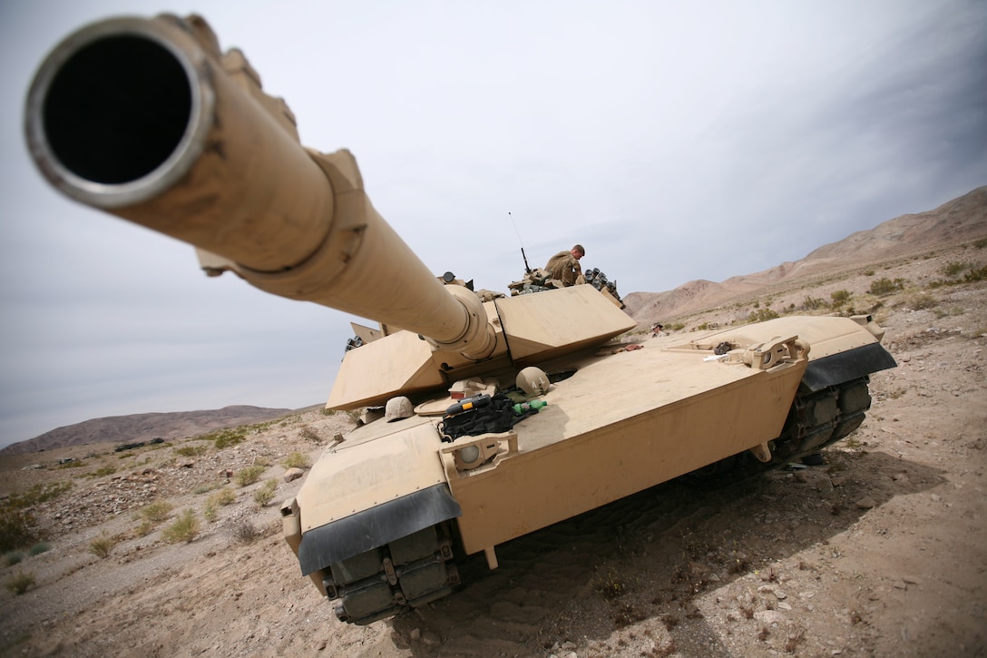 Marines of Company C, 1st Tank Battalion, participated in a five-day, live-fire annual training exercise at Noble Pass Monday through April 14. The graded exercise tested each platoon’s ability to maneuver and maintain formations while engaging targets.
