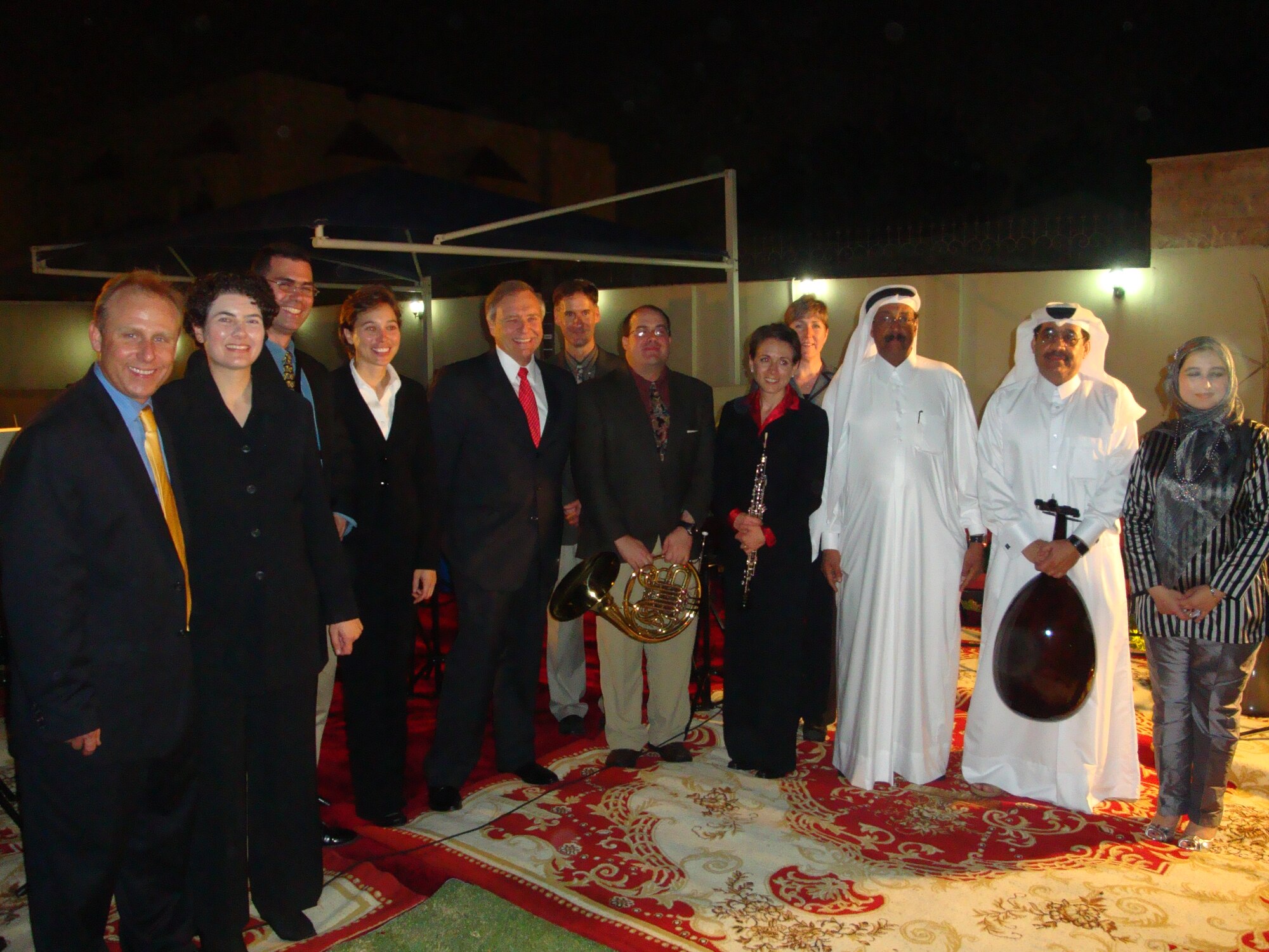 Mirage and local percussionists Abdulaziz Jasem Mohd. Al-Haidos and Aleaq Sahid