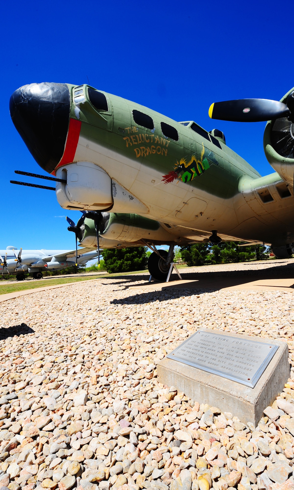 DYESS AIR FORCE BASE, Texas - The B-17 Flying Fortress is part of the Air Park here.  It is famous for participating in the first daylight bombing raids onto Germany.  (U.S. Air Force phot by SSgt Alan Garrison)