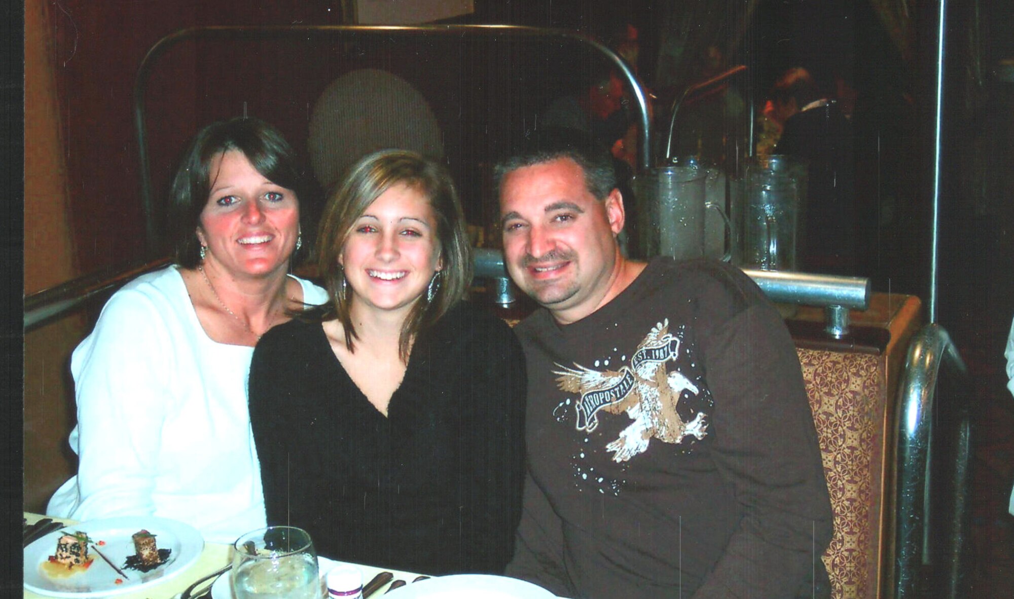 Stephanie Ramer, military child, enjoys some family time with her mother, Cindy,  and father, Mike, during a family cruise. (Courtesy photo)
