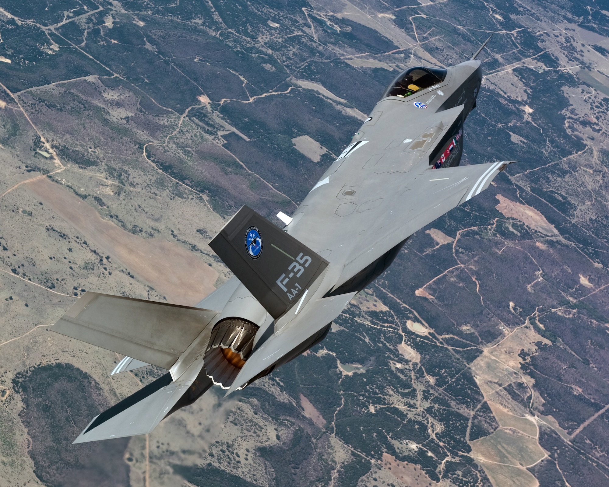 The F-35 Lightning II aircraft AA-1 is scheduled to arrive here at approximately 11:30 a.m. April 21 for its first visit to the Emerald Coast. Designated AA-1, the aircraft will spend a few days in the local area. (Courtesy photo)