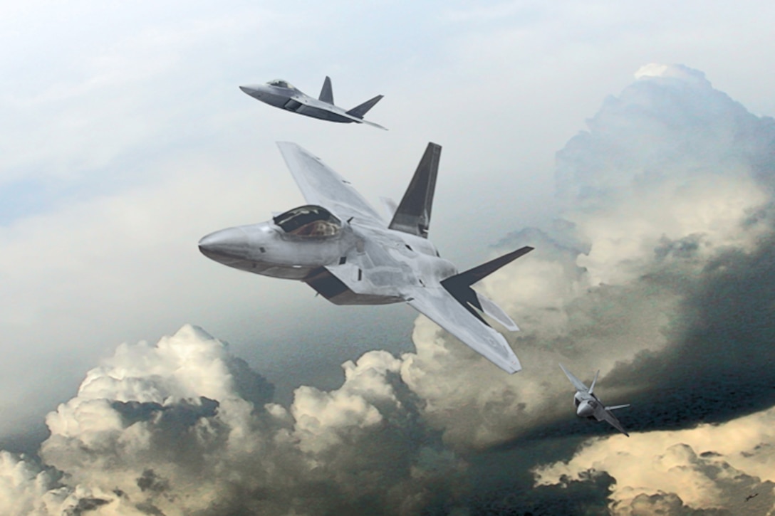 F-22 "Talon Tally Ho"  Created by Ken Chandler. This image is 10.5x7 @ 72 ppi. PDF files for this image, up to 36x24 inches @ 250 ppi, are available by contacting afgraphics@dma.mil. This image is copyrighted and is the property of Ken Chandler and is available only to members of the armed forces and military organizations. 