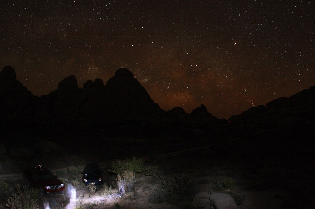 Lance Cpl. Aaron Kristopik, a paralegal clerk with the Combat Center’s Staff Judge Advocate and a native of New Britain, Conn., traveled out to the Mojave National Preserve on April 18 to experience the natural beauty and peace of the desert.