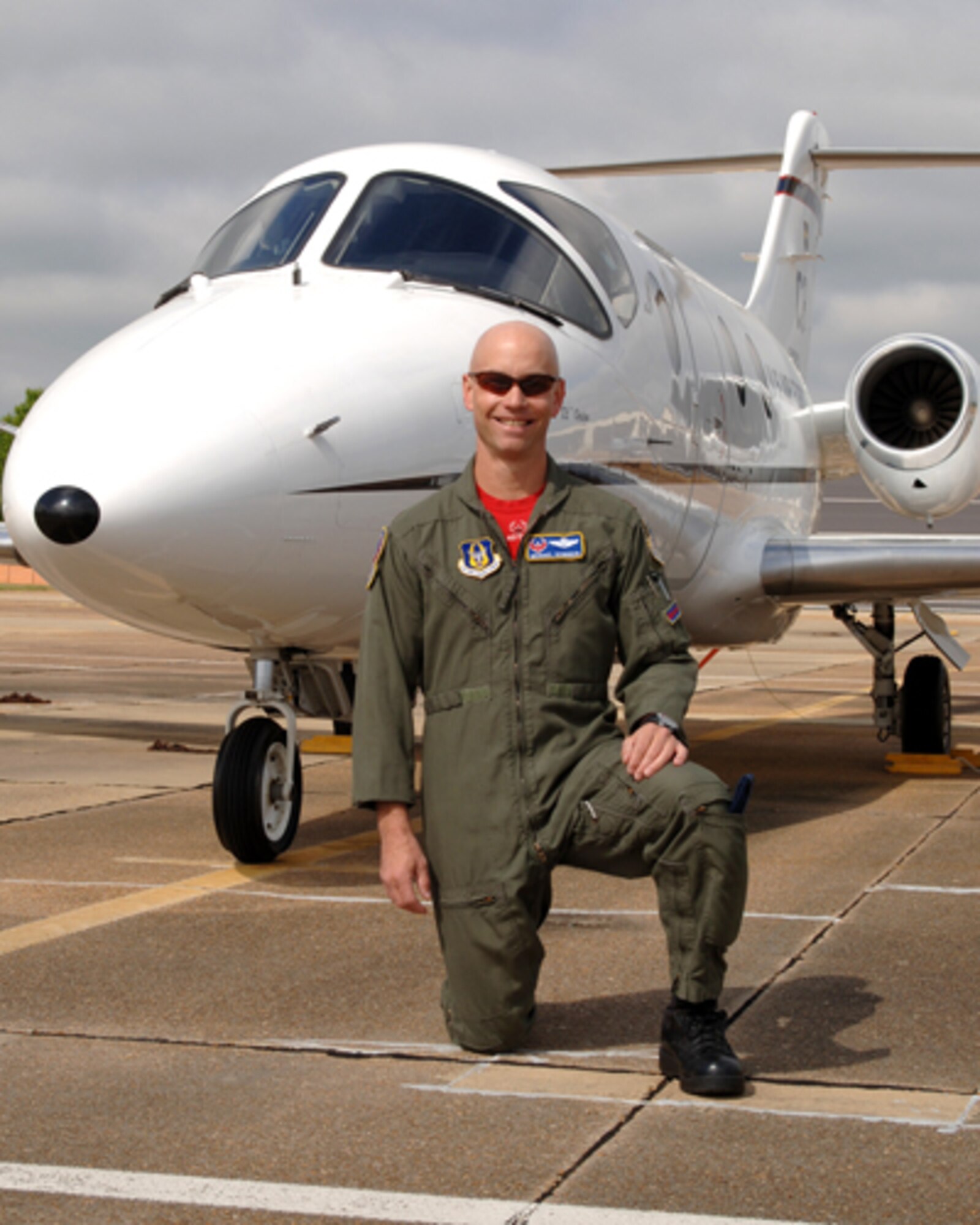 Maj. Michael "CB" Kendrick of the 43rd Flying Training Squadron, Columbus Air Force Base, Miss., is 19th Air Force's T-1 instructor pilot of the year for 2008. The 43rd FTS is an Air Force Reserve Command classic associate unit that augments Air Education and Training Command with experienced instructor pilots. (U.S. Air Force photo)