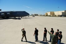 Future 433rd Airlift Wing Airmen, currently waiting to enter Basic Military Training, took a tour of a C-5 Galaxy. This group of Delayed Enlistment Program enlistees consisted of future crew chiefs, maintainers and avionics technicians. The tour gave them an opportunity to gain a sneak peek into their future jobs with the Alamo Wing. (U.S. Air Force Photo/Senior Airman Viola Hernandez)
