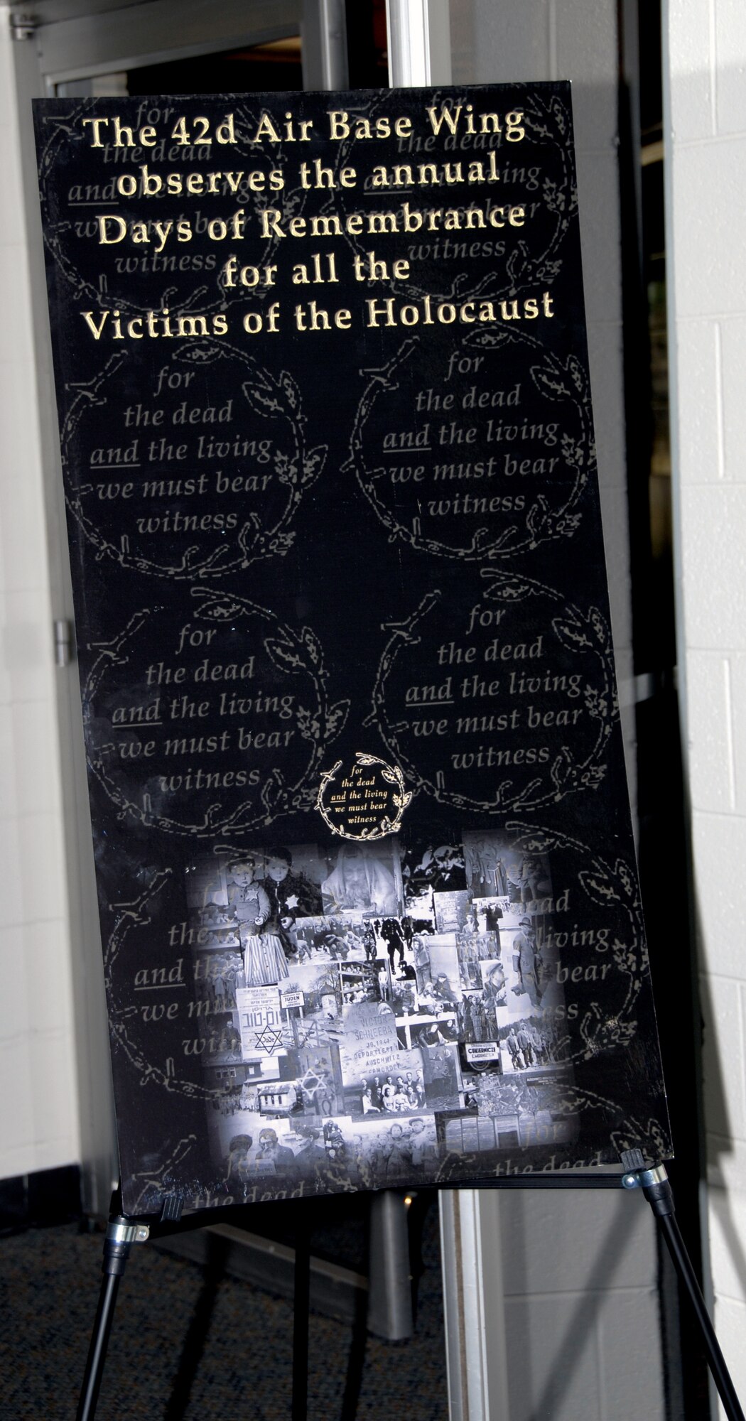 Days of Remembrance commemorations like this one held at the Maxwell AFB Base chapel last year are observed by state and local governments, military bases, workplaces, schools, churches, synagogues, and civic centers. The Maxwell-Gunter Days of Remembrance Observance ceremony will be held at state capitol Tuesday, April 21 at 10:30 a.m. This year's observance will close with a ceremony at Maxwell AFB's Chapel No. 2, Friday, April 24 at 10 a.m.  (U.S. Air Force photo by Mr. Jeff Melvin)