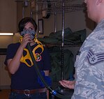 More than 300 Junior ROTC students visited the 433rd Airlift Wing, April 16, 2009. The students were mostly from Texas high schools, with one group traveling from Colorado Springs, Colo. Cadets toured several Alamo Wing work areas including, the C-5 Galaxy aircraft, the 433rd Aeromedical Evacuation Squadron, the 433rd Training Readiness Squadron and 433rd Life Support Section. (U.S. Air Force Photo/Capt. Carla Gleason)