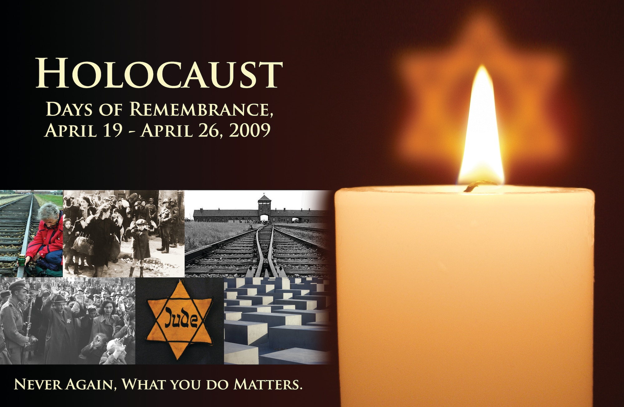 The Holocaust Days of Remembrance are observed this year between April 19 - 26. (U.S. Air Force graphic/Tech. Sgt. Nick Ontiveros)