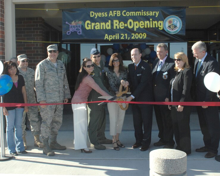 DYESS AIR FORCE BASE, Texas - The Dyess AFB Commissary holds its grand reopening April 21, here. Changes include expanding the commissary from 70,494 square feet to 76,577 square feet. Checkouts were remodeled to include four self checkout stands. The sales area also expanded by slightly less than 5,000 square feet. (U.S. Air Force photo by Airman 1st Class Chelsea White)
