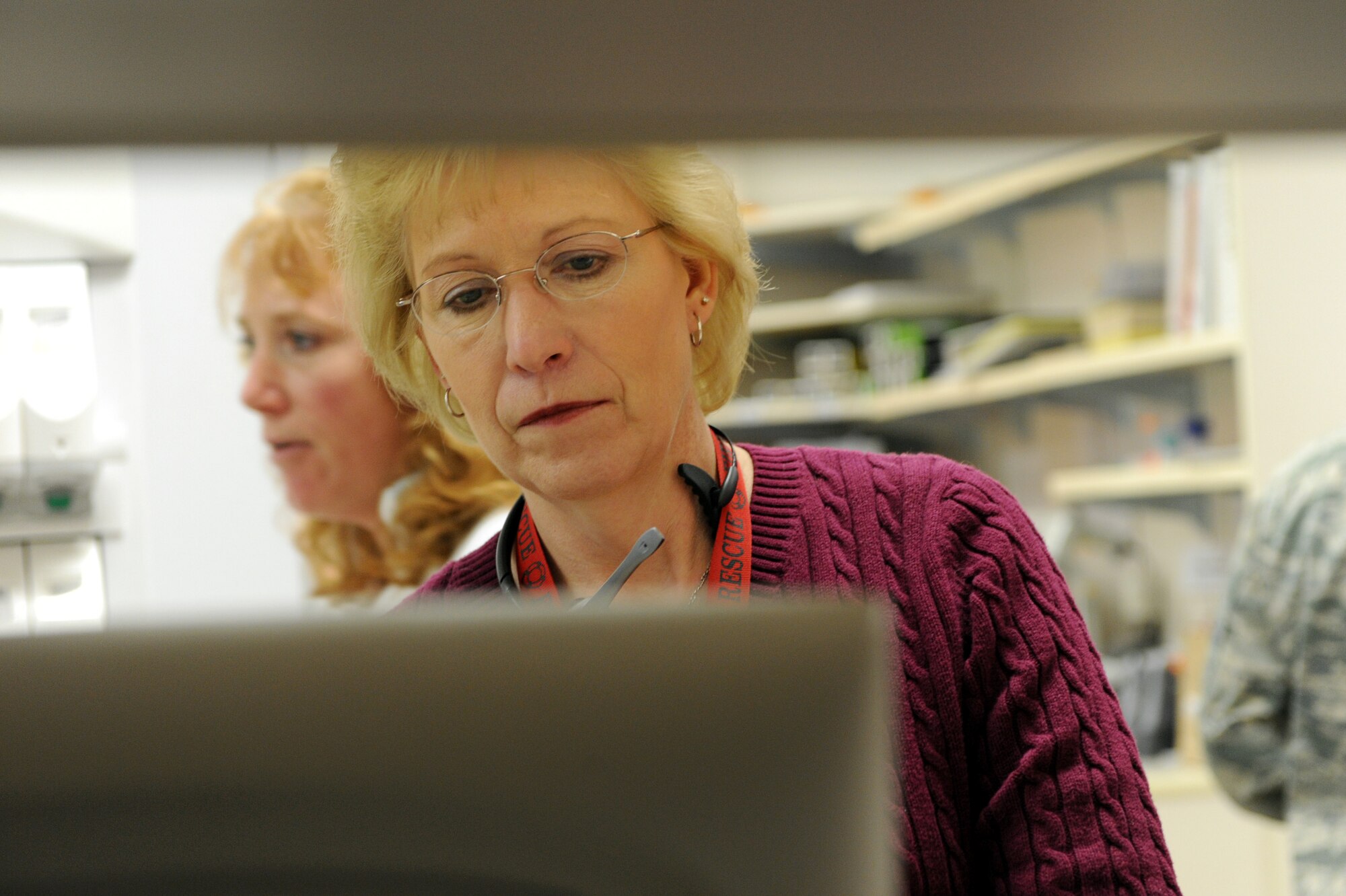 MOUNTAIN HOME AIR FORCE BASE, Idaho – Marna K. Snyder serves as a 366th Medical Support Squadron pharmacy technician. (U.S. Air Force photo/ Airman 1st Class Debbie Lockhart)