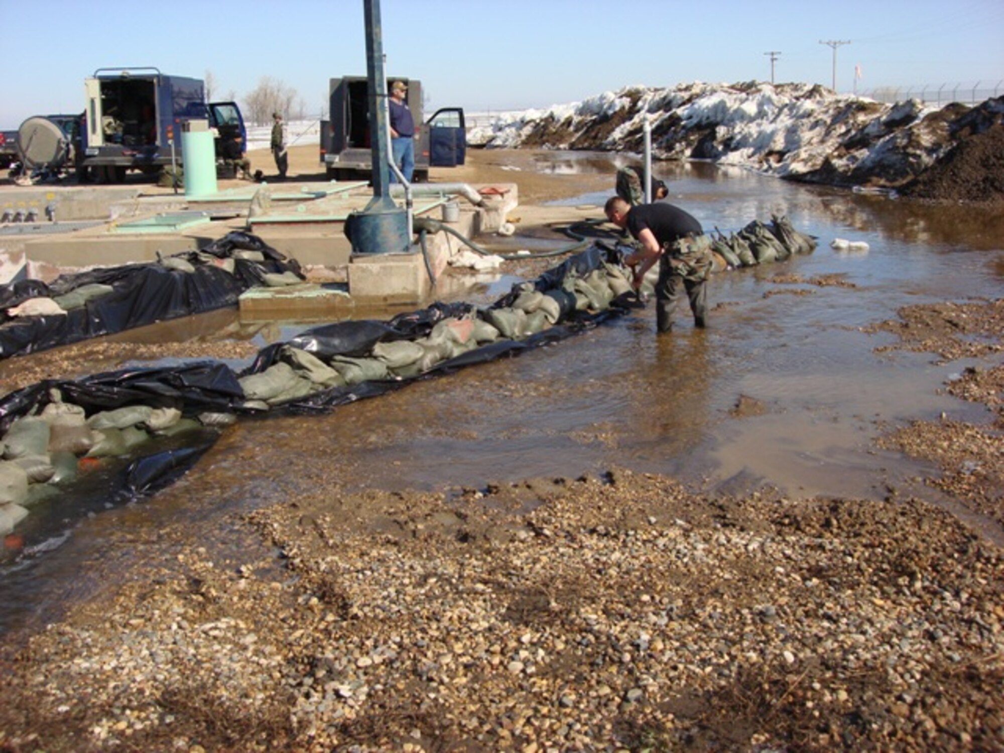 MINOT AIR FORCE BASE, N.D. -- Members of the 91st Missile Wing Operations Squadron prepare for Spring and work to ensure the functionality of the area. (Courtesy photo).
