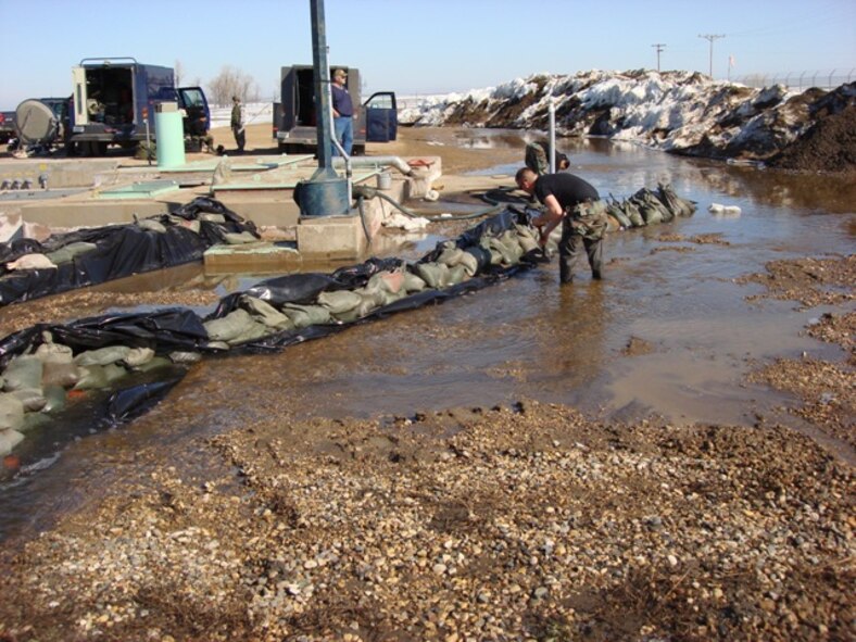 MINOT AIR FORCE BASE, N.D. -- Members of the 91st Missile Wing Operations Squadron prepare for Spring and work to ensure the functionality of the area. (Courtesy photo).
