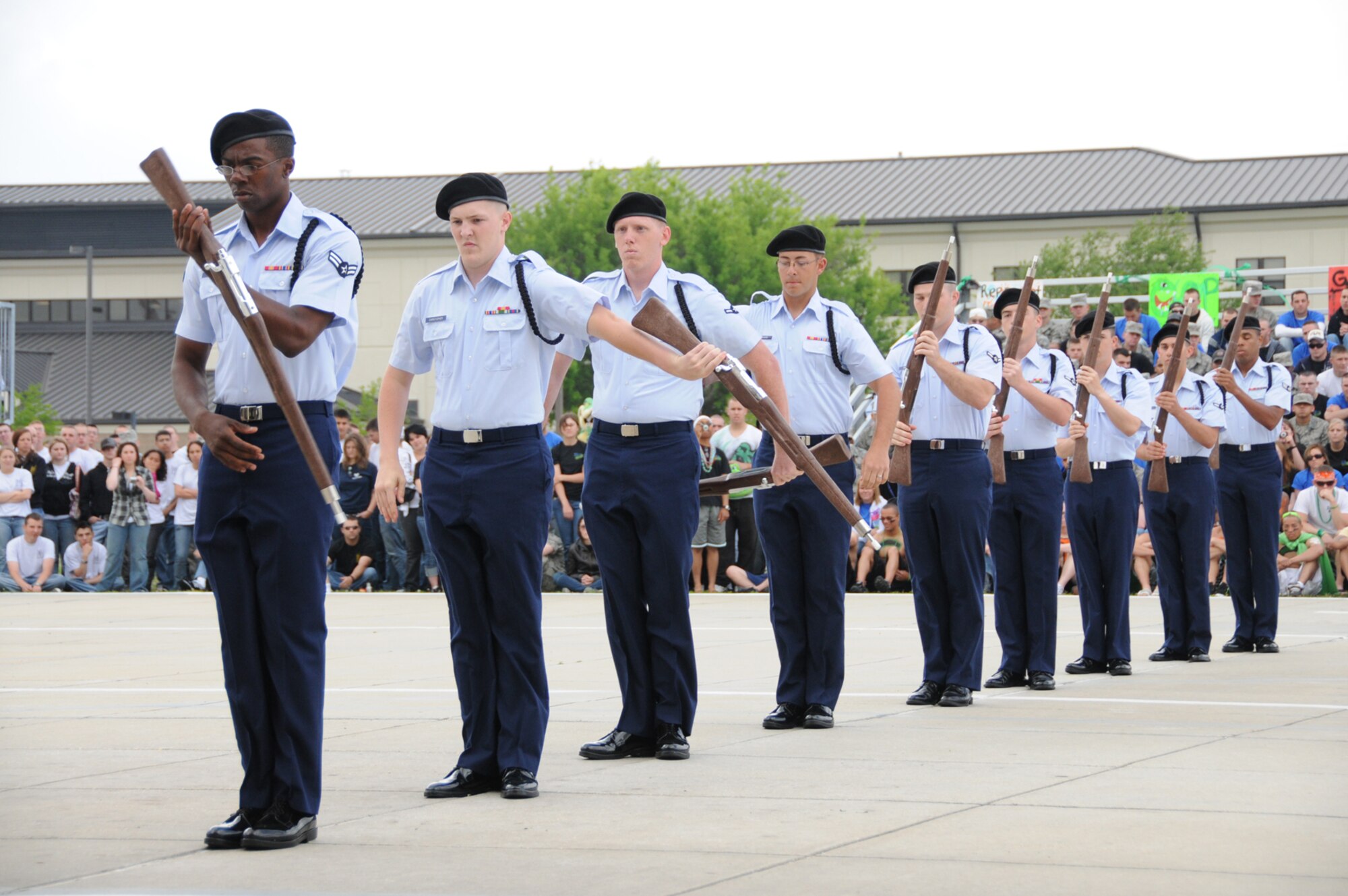 The 336th TRS team placed second in the freestyle drill.  (U.S. Air Force photo by Kemberly Groue)