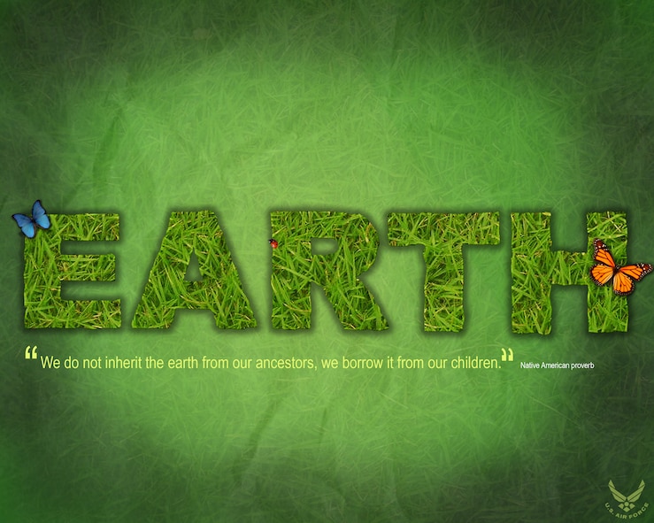 MOODY AIR FORCE BASE, Ga. -- Earth Day is celebrated worldwide each year on April 22. The event’s focus is on increasing awareness on environmental issues through education, programs and campaigns. (U.S. Air Force graphic by Senior Airman Gina Chiaverotti)

