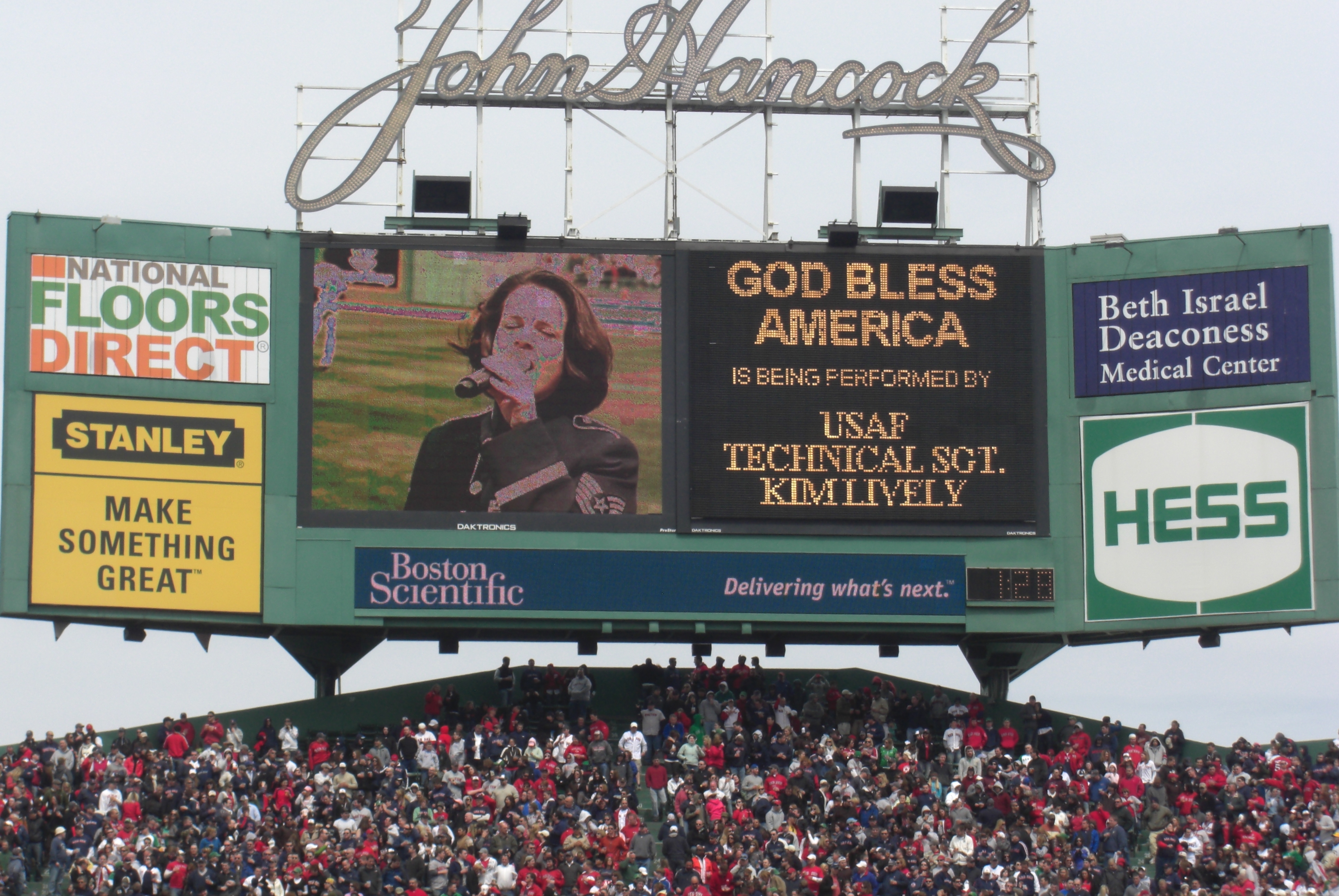TSgt Kim Lively performs at Fenway Park, Boston, MA > Air Force