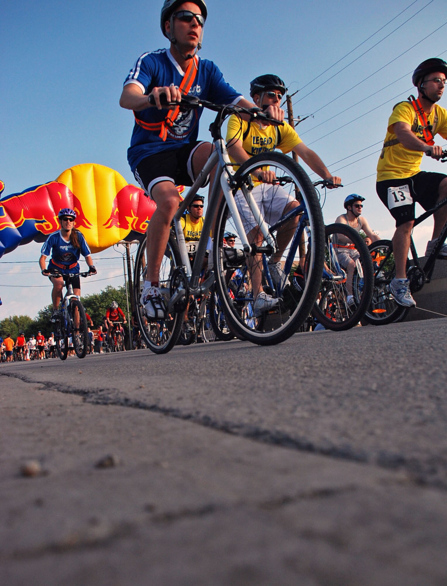LAUGHLIN AIR FORCE BASE, Texas – Several teams start at the beginning of the race with a 26-mile bike ride during the Adventure Race V held here April 18. (U.S. Air Force photo by Airman 1st Class Sara Csurilla)