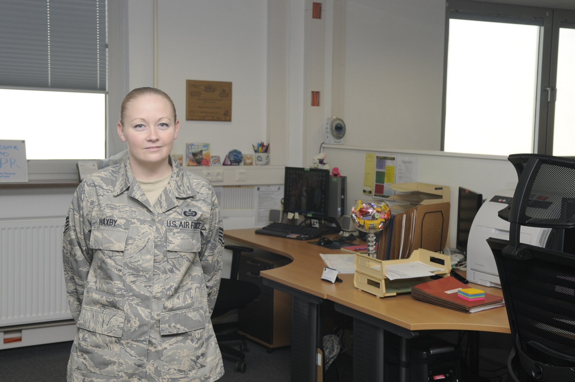 SPANGDAHLEM AIR BASE, Germany -- Staff Sgt. Kristen Haxby, 52nd Force Support Squadron NCOIC of installation personnel readiness, is the 52nd Fighter Wing's Top Saber Performer for the week of April 24-30, 2009. 