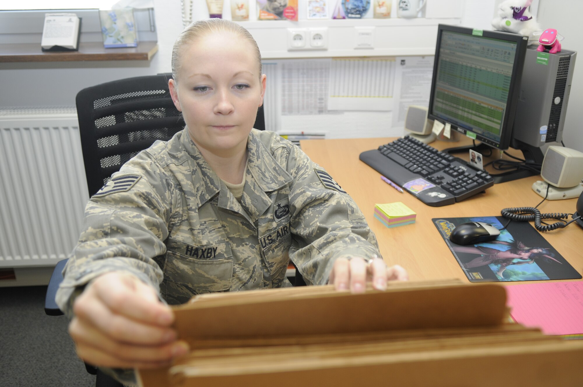 SPANGDAHLEM AIR BASE, Germany -- Staff Sgt. Kristen Haxby, 52nd Force Support Squadron NCOIC of installation personnel readiness, is the 52nd Fighter Wing's Top Saber Performer for the week of April 24-30, 2009. 