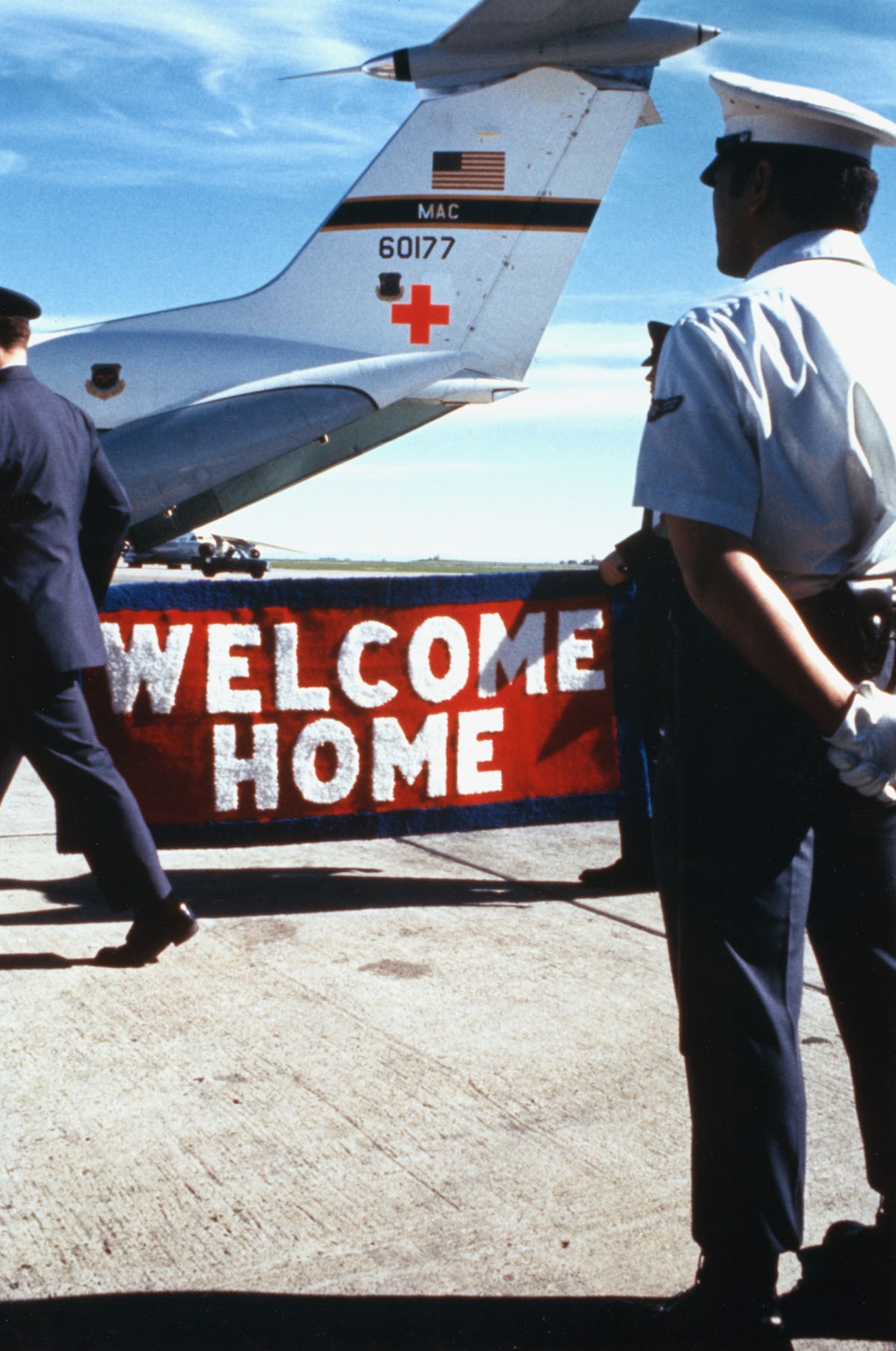 This C-141A, serial number 66-177, was the first to carry POWs home from Hanoi. The aircraft came to the National Museum of the U.S. Air Force in May 2006. The red cross was applied for OPERATION HOMECOMING to denote a peaceful mission. (U.S. Air Force photo)