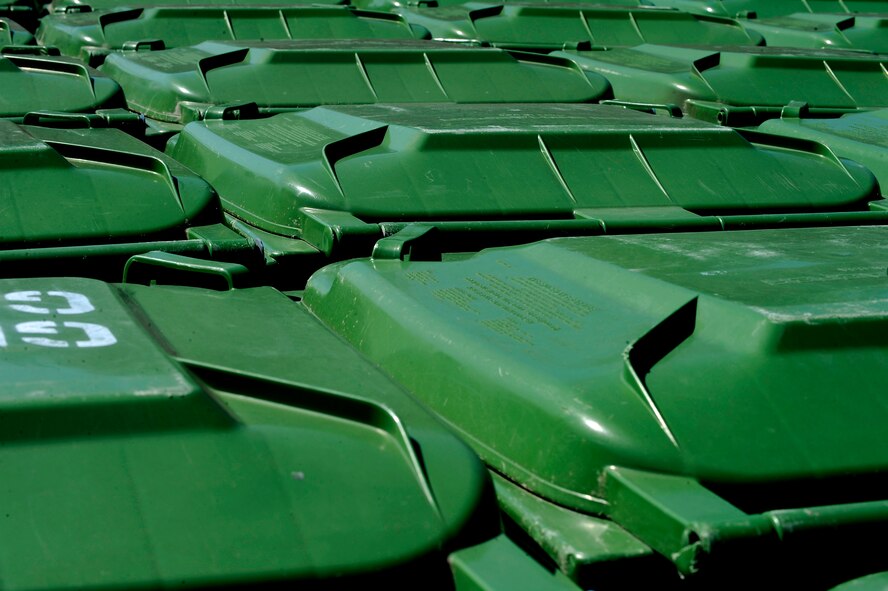 MOODY AIR FORCE BASE, Ga. -- Recycling bins sit at the recycling center here April 21. Moody celebrates Earth Week with various displays, events and Earth friendly activities. (U.S. Air Force photo by Senior Airman Brittany Barker)