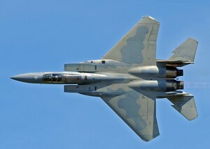 LANGLEY AIR FORCE BASE, Va. -- An F-15 Eagle performs during AirPower over Hampton Roads here April 25. This annual event helps educate the public on Air Force capabilities, increase recruiting and show appreciation to the local community.(U.S. Air Force photo/Airman 1st Class Jonathan Koob) 