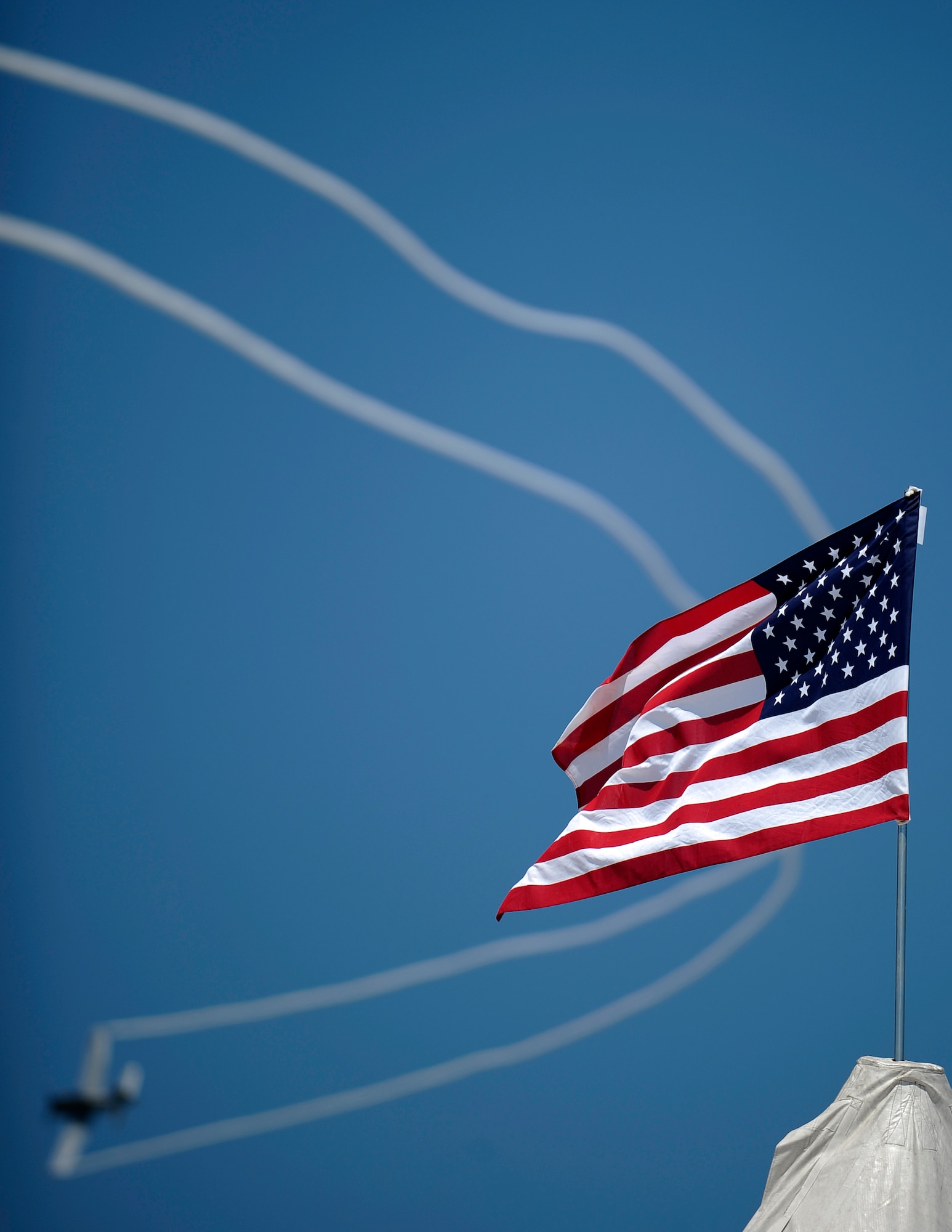LANGLEY AIR FORCE BASE, Va. --  The T-28 Trojan performs a maneuver during AirPower over Hampton Road here April 25.  This annual event helps educate the public on Air Force capability, increase recruiting and show appreciation to the local community.  (U.S. Air Force photo/Senior Airman Vernon Young)
