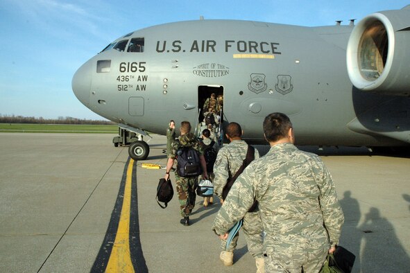 YOUNGSTOWN AIR RESERVE STATION, Ohio — A team of more than 25 medical specialists assigned to the 910th Medical Squadron and three 910th Airlift Wing Public Affairs personnel climbed aboard a Dover AFB owned C-17 Globemaster strategic cargo transport aircraft here Sunday, April 26. The aircraft will transport the group of Air Force Reservists to the Dominican Republic to conduct a Medical Readiness Excercise (MEDRETE). During the mission, scheduled to last until mid-May, the medical specialists will provide family, dental and eye care to approximately 1,000 people per day. U.S. Air Force photo/Tech. Sgt. Bob Barko Jr.  
