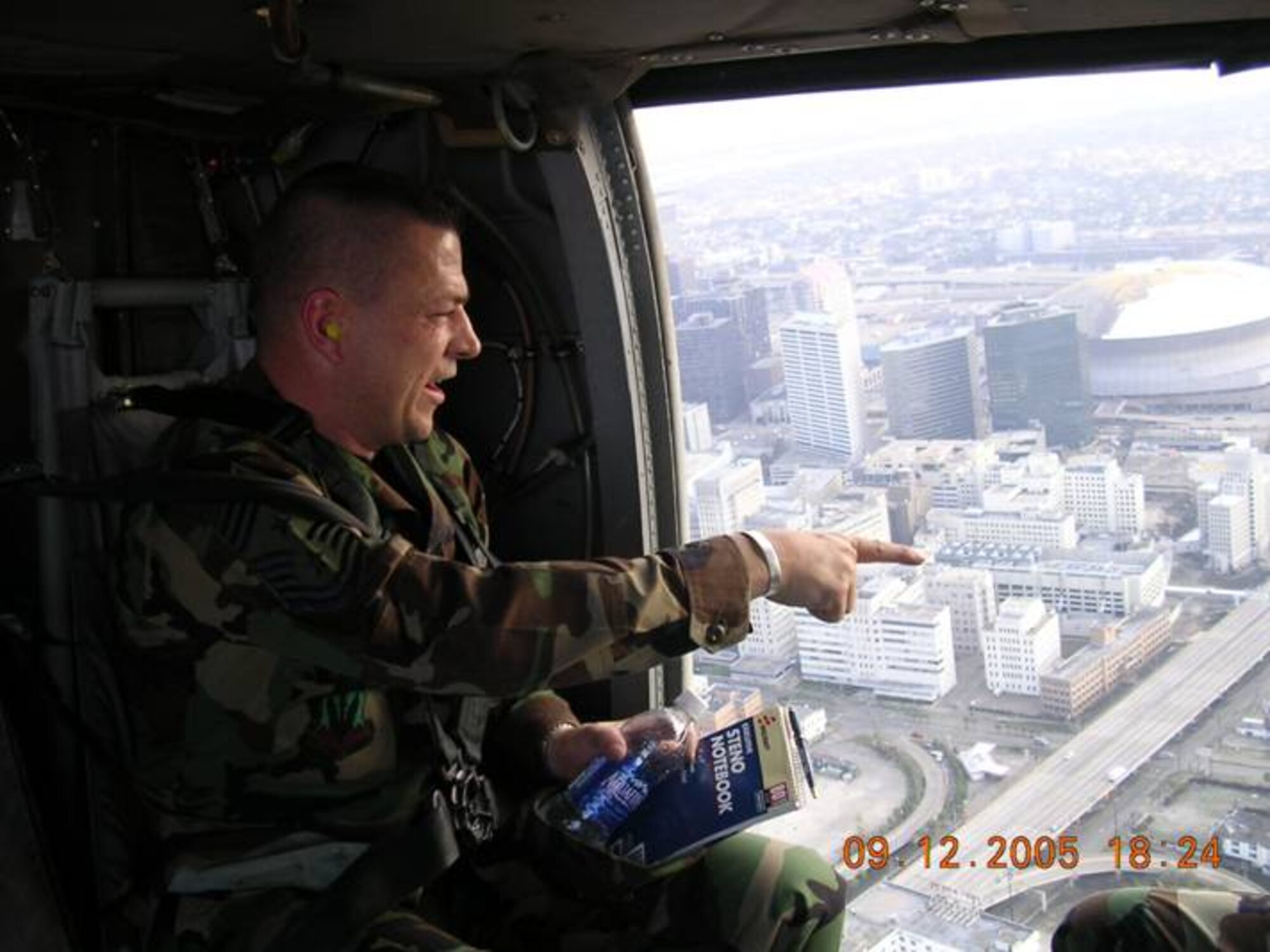 Chief Master Sgt. W. Allen Usry examines the devastation in New Orleans after Hurricane Katrina during a command visit to examine the area.  Chief Usry has been selected to become the first Air National Guard Command Senior Enlisted Advisor for a combatant command.