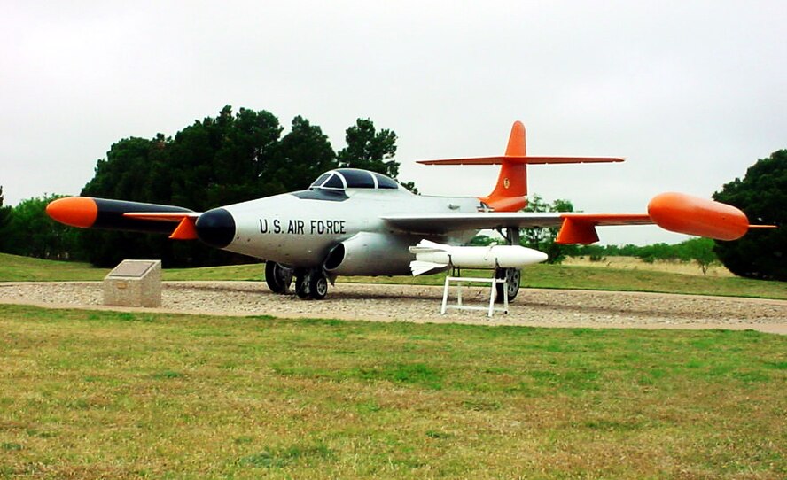 DYESS AIR FORCE BASE, Texas - The F-89, commonly known as the ugly duckling, recently received a paint job in the air park here. (U.S. Air Force photo)