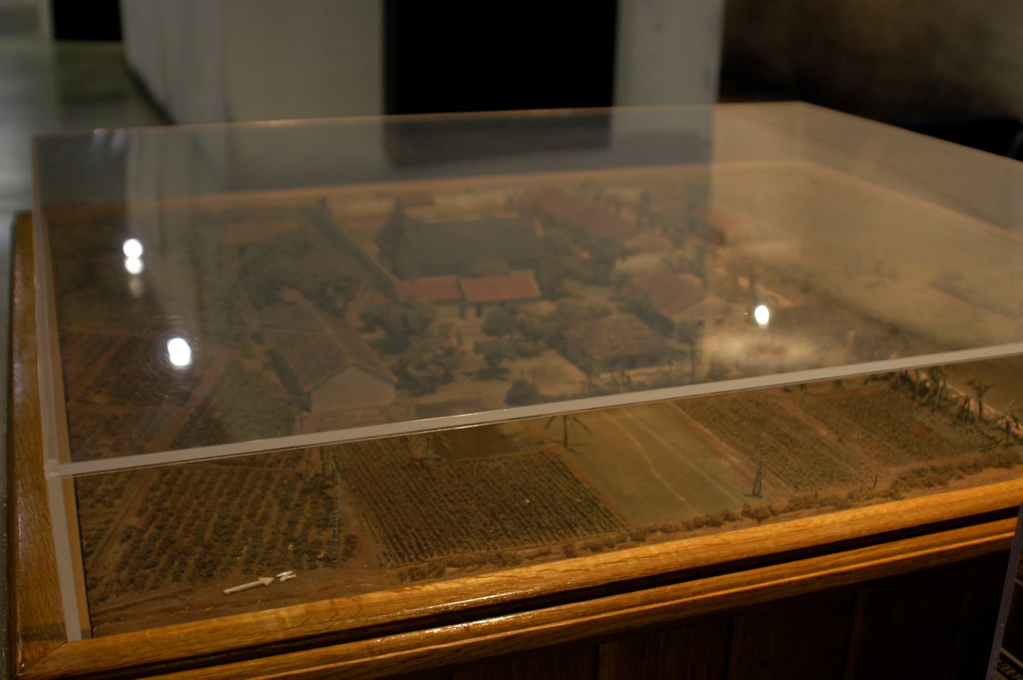 DAYTON, Ohio - The CIA made this detailed model of the Son Tay prison camp after studying reconnaissance photographs. The raiders used the model in planning and for memorizing the camp’s layout. The model was called BARBARA, after a USAF secretary, Barbara L. Strosnider, who worked very long days supporting planning for the raid. The model is on display in the Return with Honor: American Prisoners of War exhibit in the Southeast Asia War Gallery at the National Museum of the U.S. Air Force. (U.S. Air Force photo)